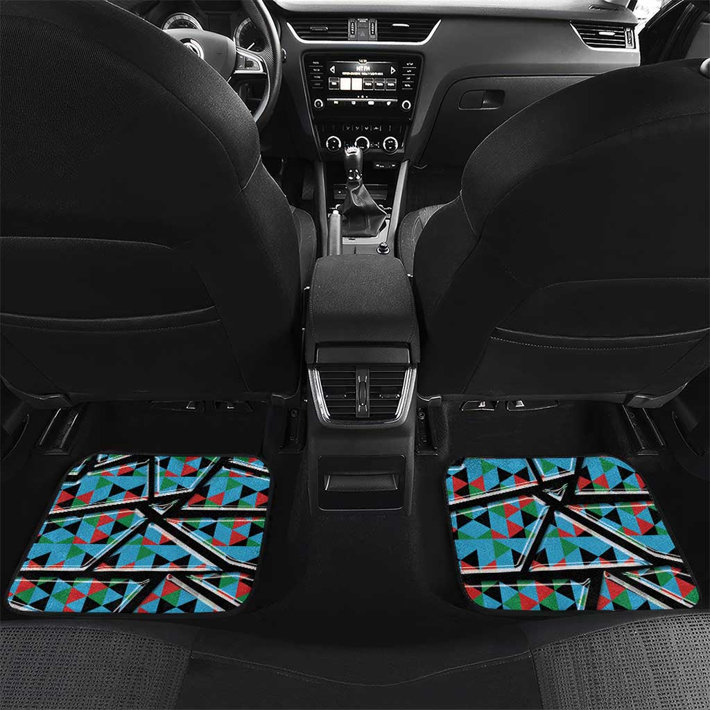 Custom South Sudan Car Mats Geometric African Patterns - African Pride
