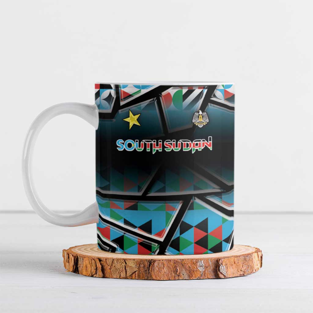 Custom South Sudan Ceramic Mug Geometric African Patterns - African Pride