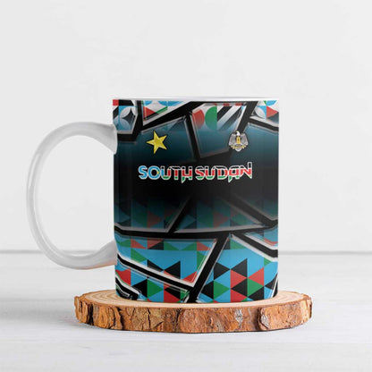 Custom South Sudan Ceramic Mug Geometric African Patterns - African Pride