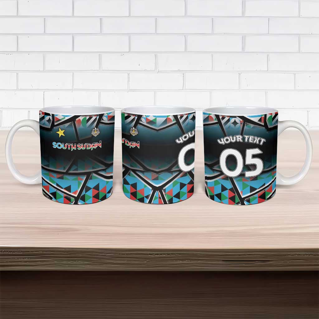 Custom South Sudan Ceramic Mug Geometric African Patterns - African Pride