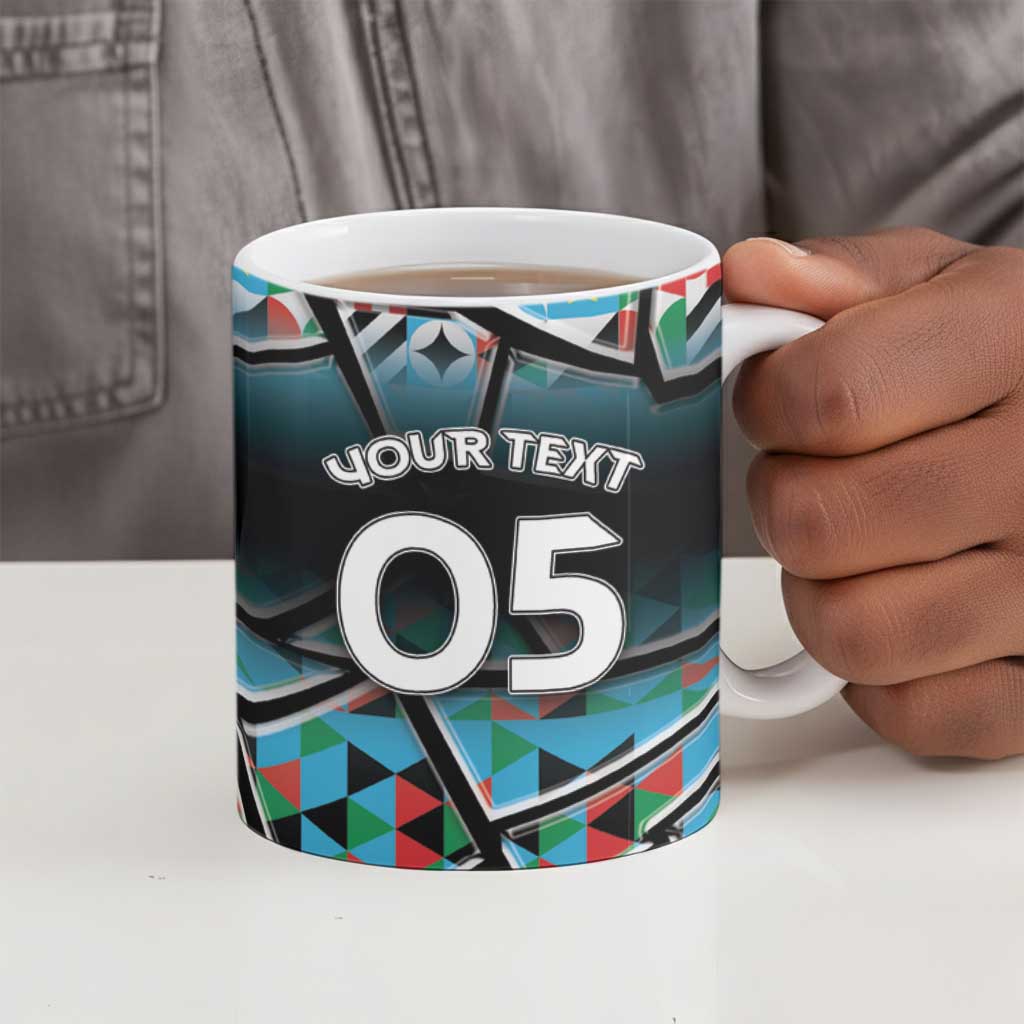 Custom South Sudan Ceramic Mug Geometric African Patterns - African Pride