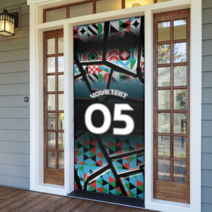 Custom South Sudan Door Cover Geometric African Patterns - African Pride