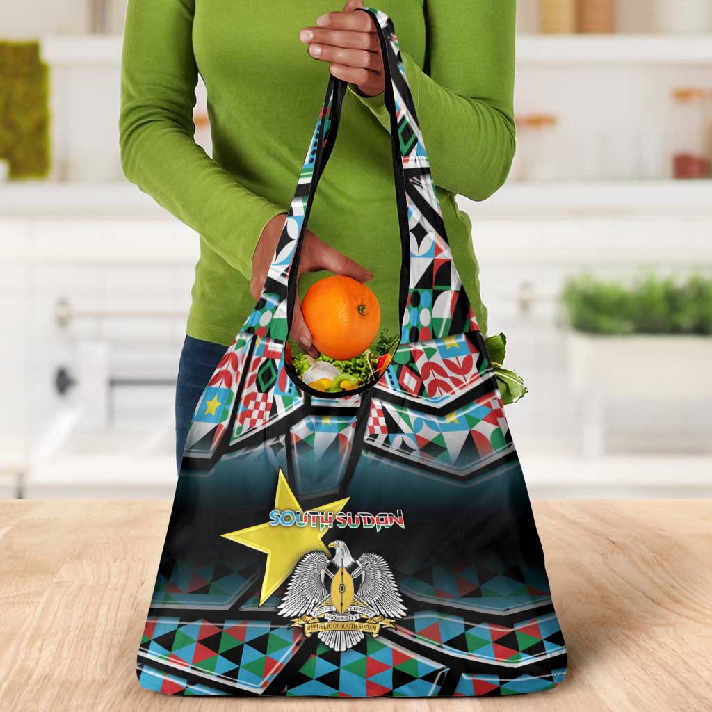 South Sudan Grocery Bag Geometric African Patterns - African Pride