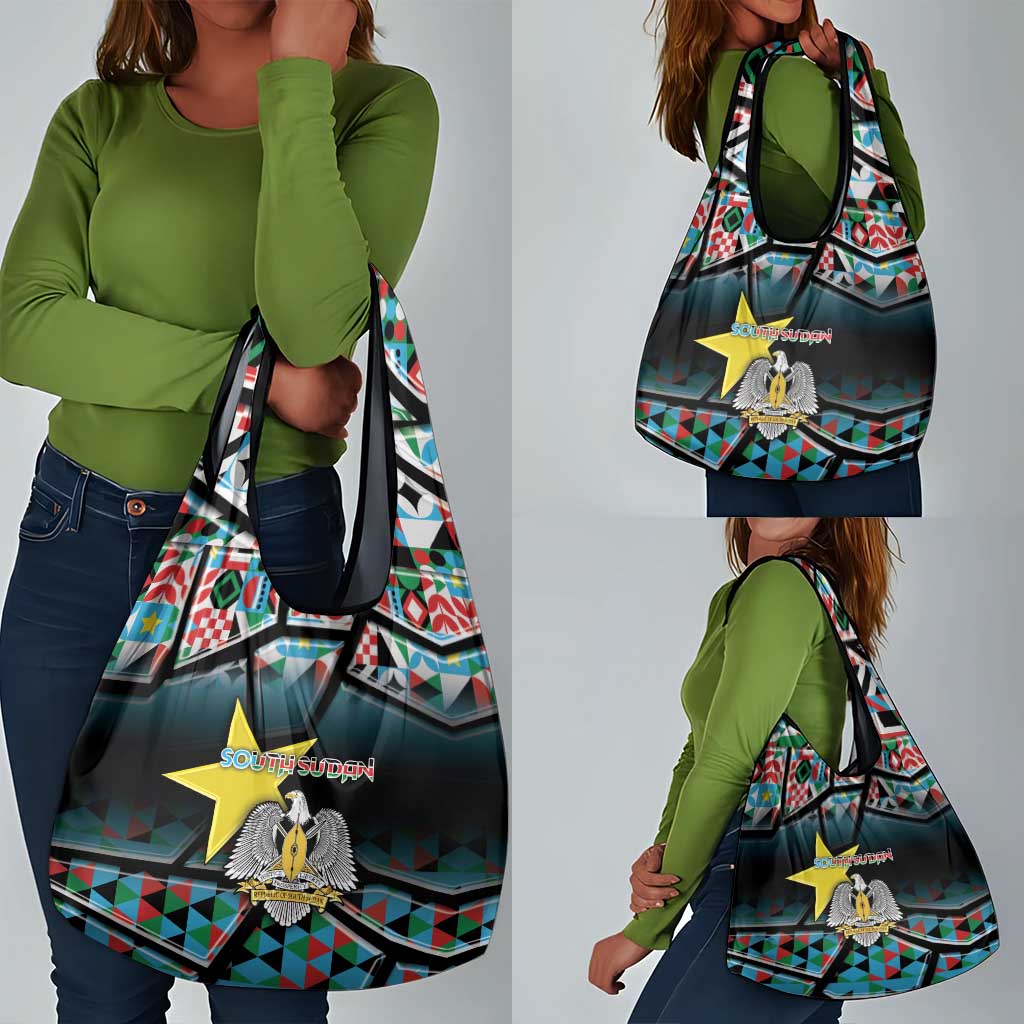 South Sudan Grocery Bag Geometric African Patterns - African Pride