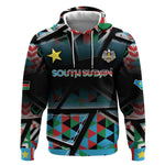 Custom South Sudan Hoodie Geometric African Patterns - African Pride