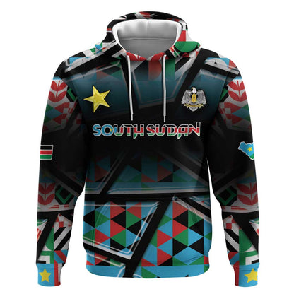 Custom South Sudan Hoodie Geometric African Patterns - African Pride