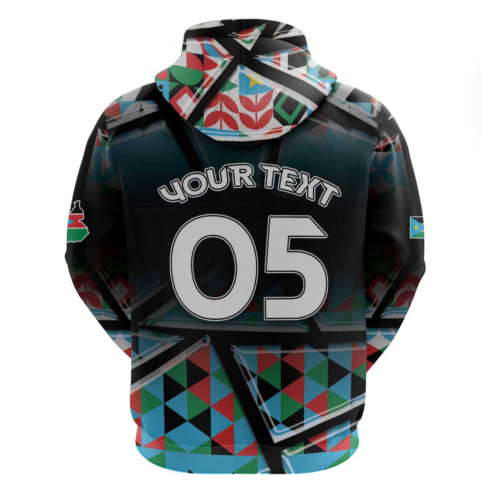 Custom South Sudan Hoodie Geometric African Patterns - African Pride