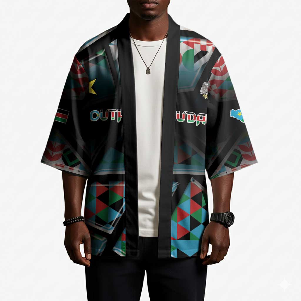 Custom South Sudan Kimono Geometric African Patterns - African Pride