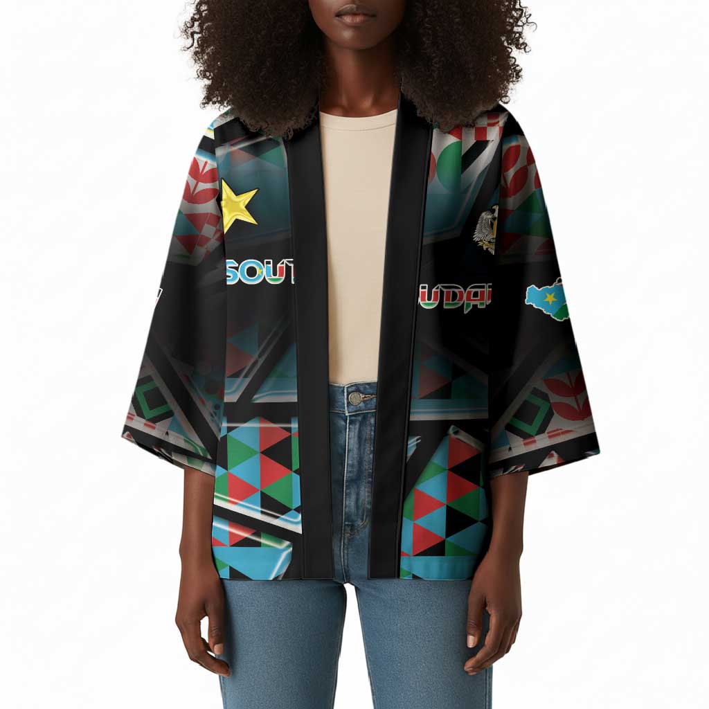 Custom South Sudan Kimono Geometric African Patterns - African Pride