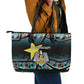 South Sudan Leather Tote Bag Geometric African Patterns - African Pride