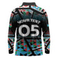 Custom South Sudan Long Sleeve Polo Shirt Geometric African Patterns - African Pride