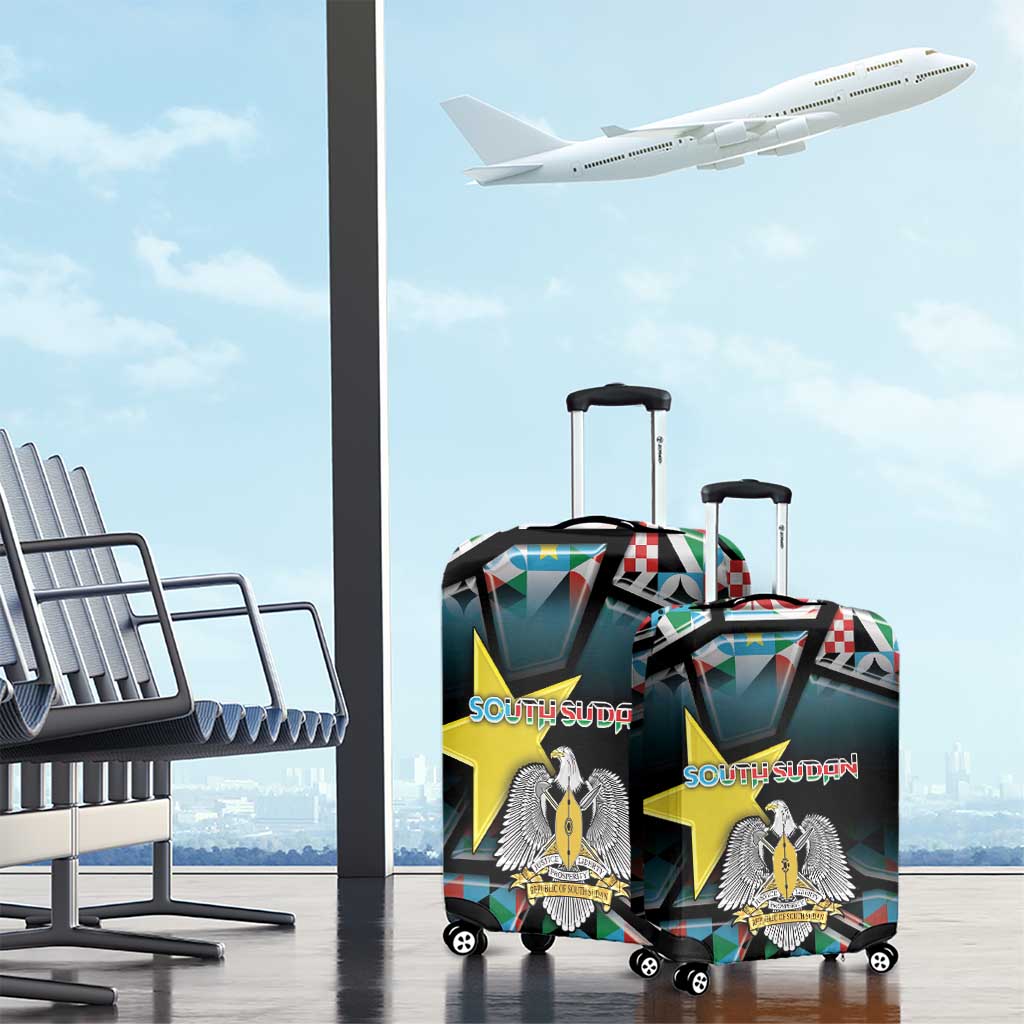 South Sudan Luggage Cover Geometric African Patterns - African Pride