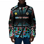 Custom South Sudan Padded Jacket Geometric African Patterns - African Pride