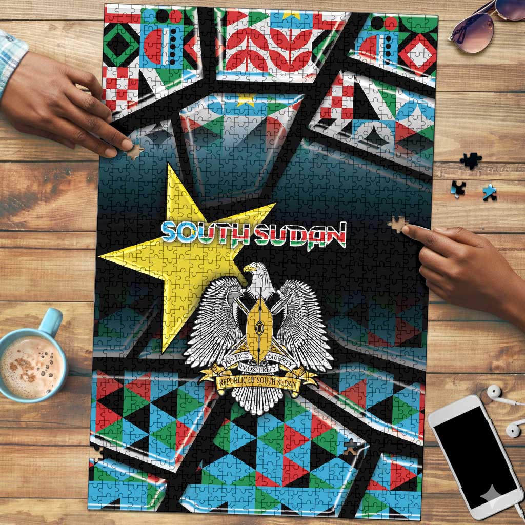 South Sudan Puzzle Geometric African Patterns - African Pride