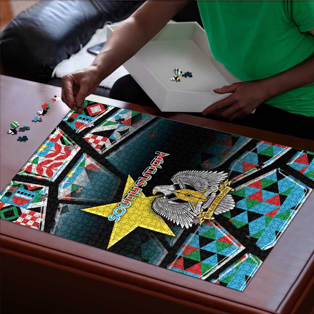 South Sudan Puzzle Geometric African Patterns - African Pride