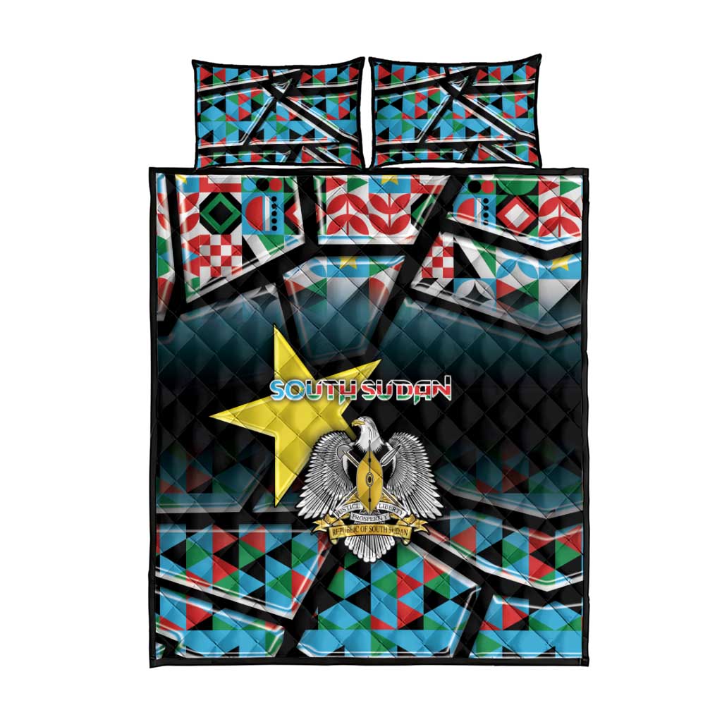South Sudan Quilt Bed Set Geometric African Patterns - African Pride