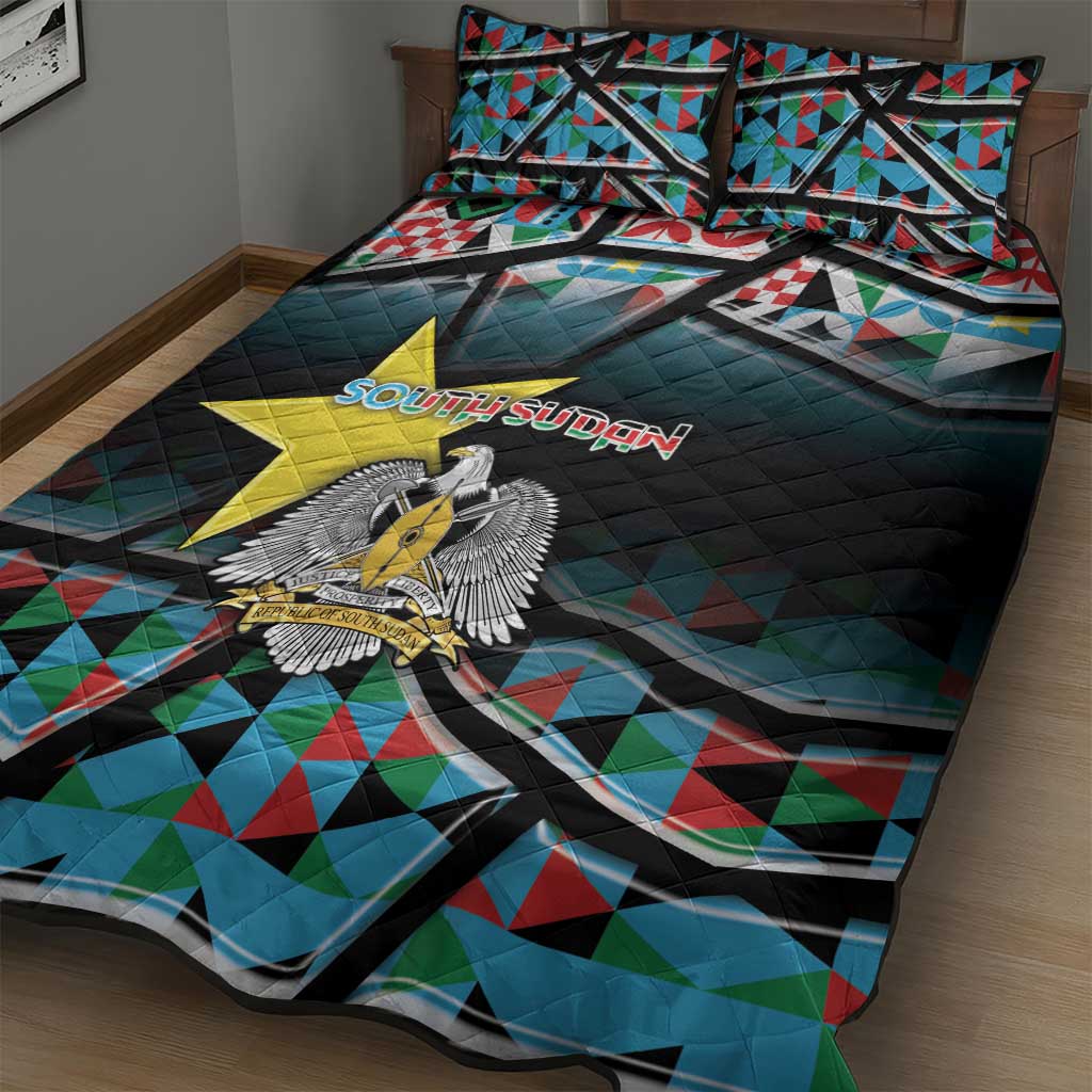 South Sudan Quilt Bed Set Geometric African Patterns - African Pride