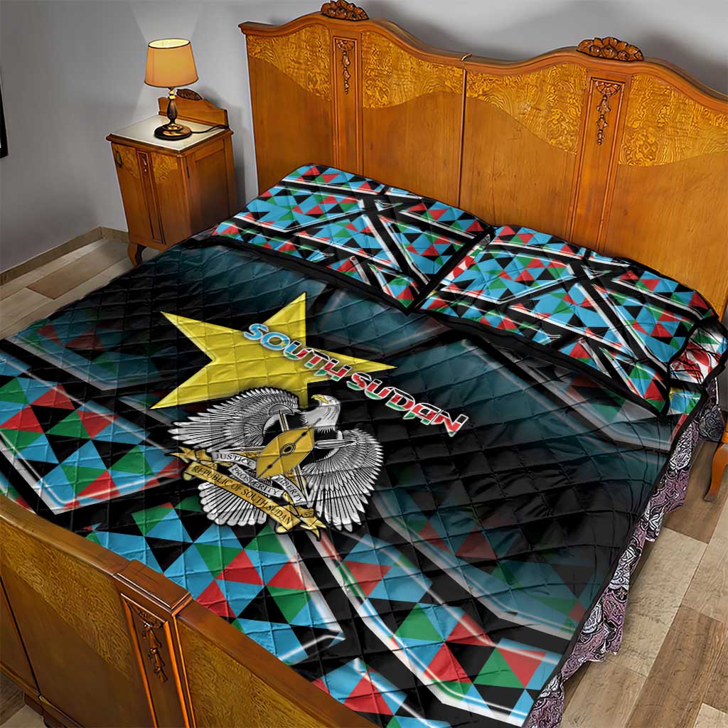 South Sudan Quilt Bed Set Geometric African Patterns - African Pride