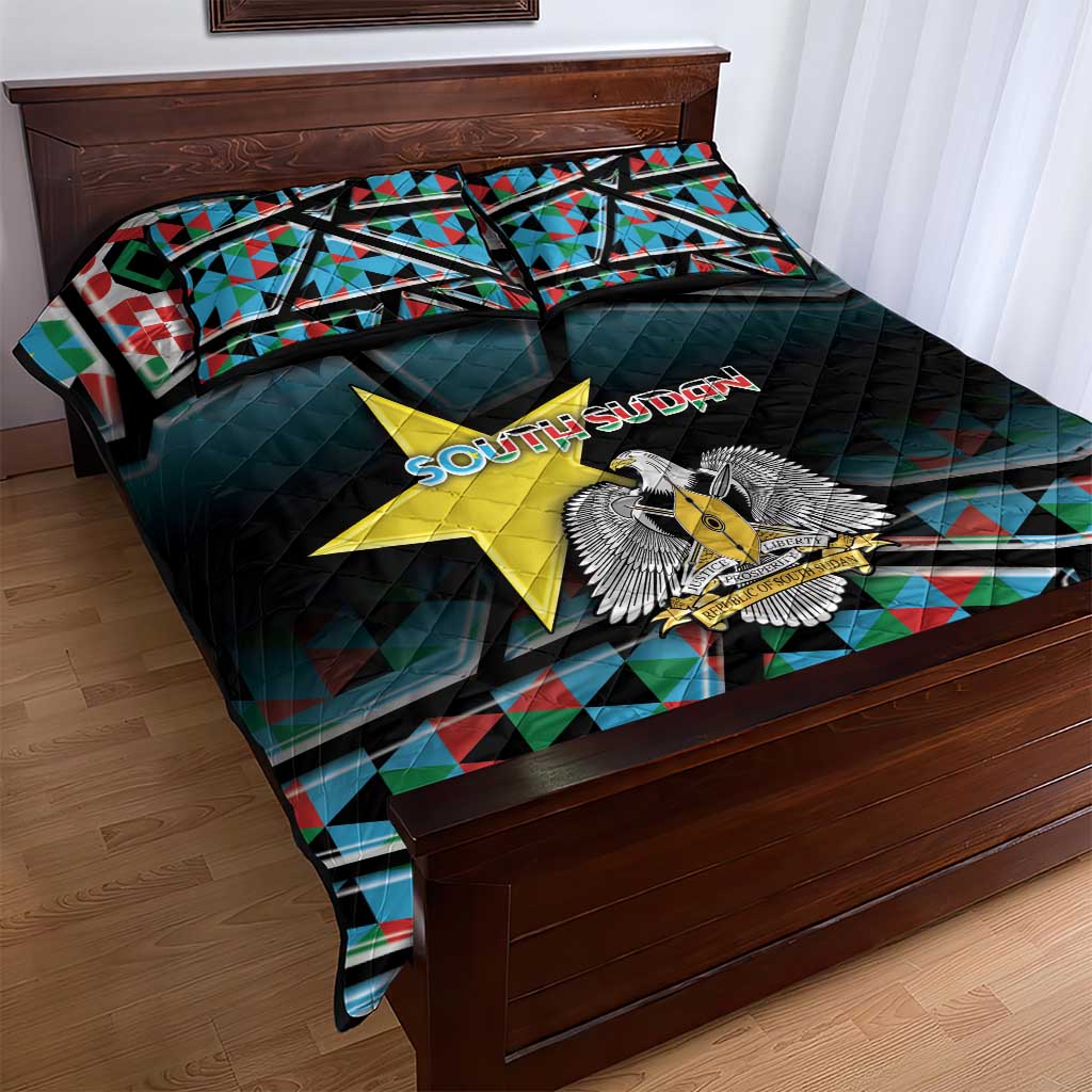 South Sudan Quilt Bed Set Geometric African Patterns - African Pride