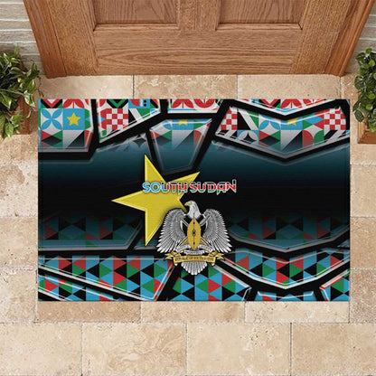 South Sudan Rubber Doormat Geometric African Patterns - African Pride