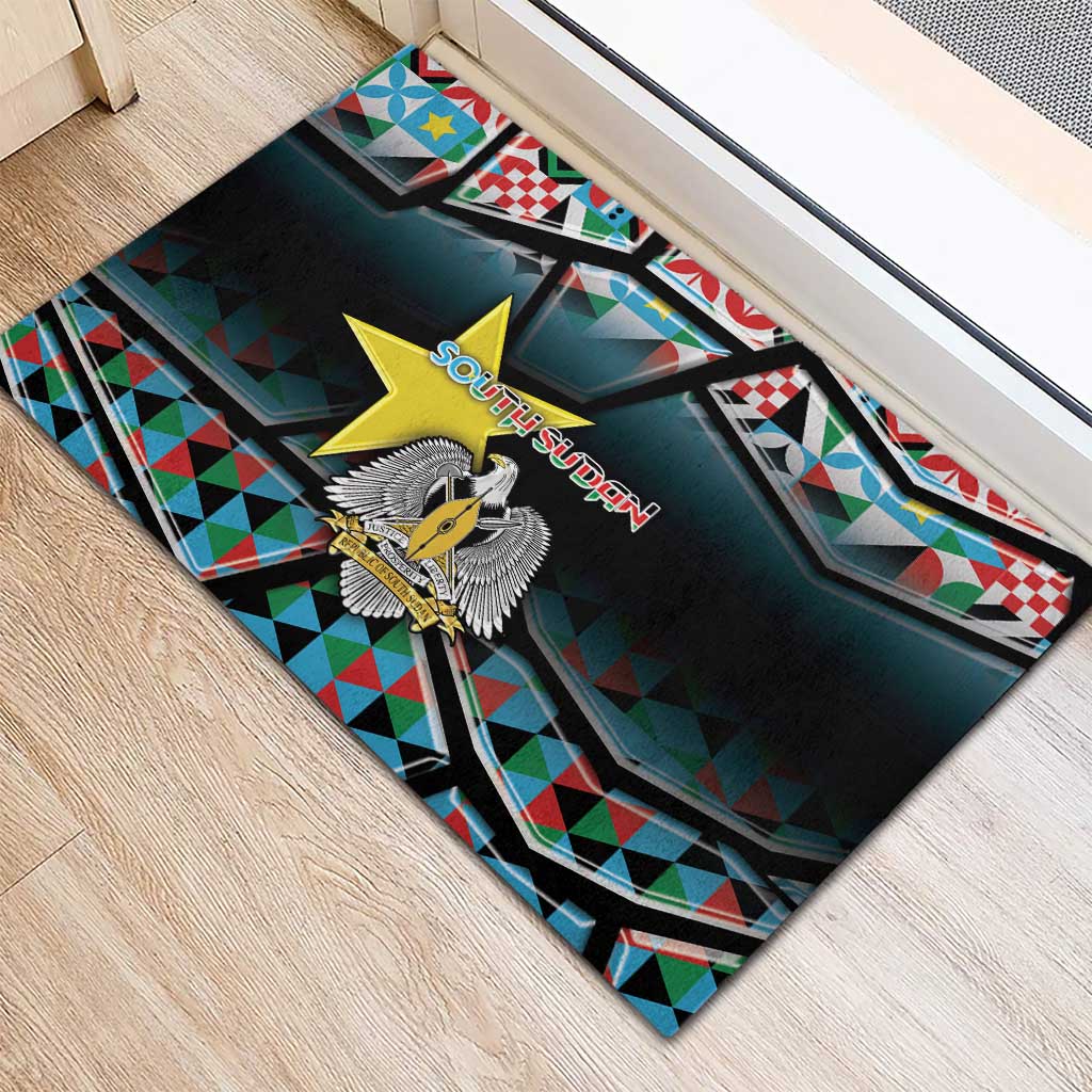 South Sudan Rubber Doormat Geometric African Patterns - African Pride