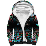Custom South Sudan Sherpa Hoodie Geometric African Patterns - African Pride
