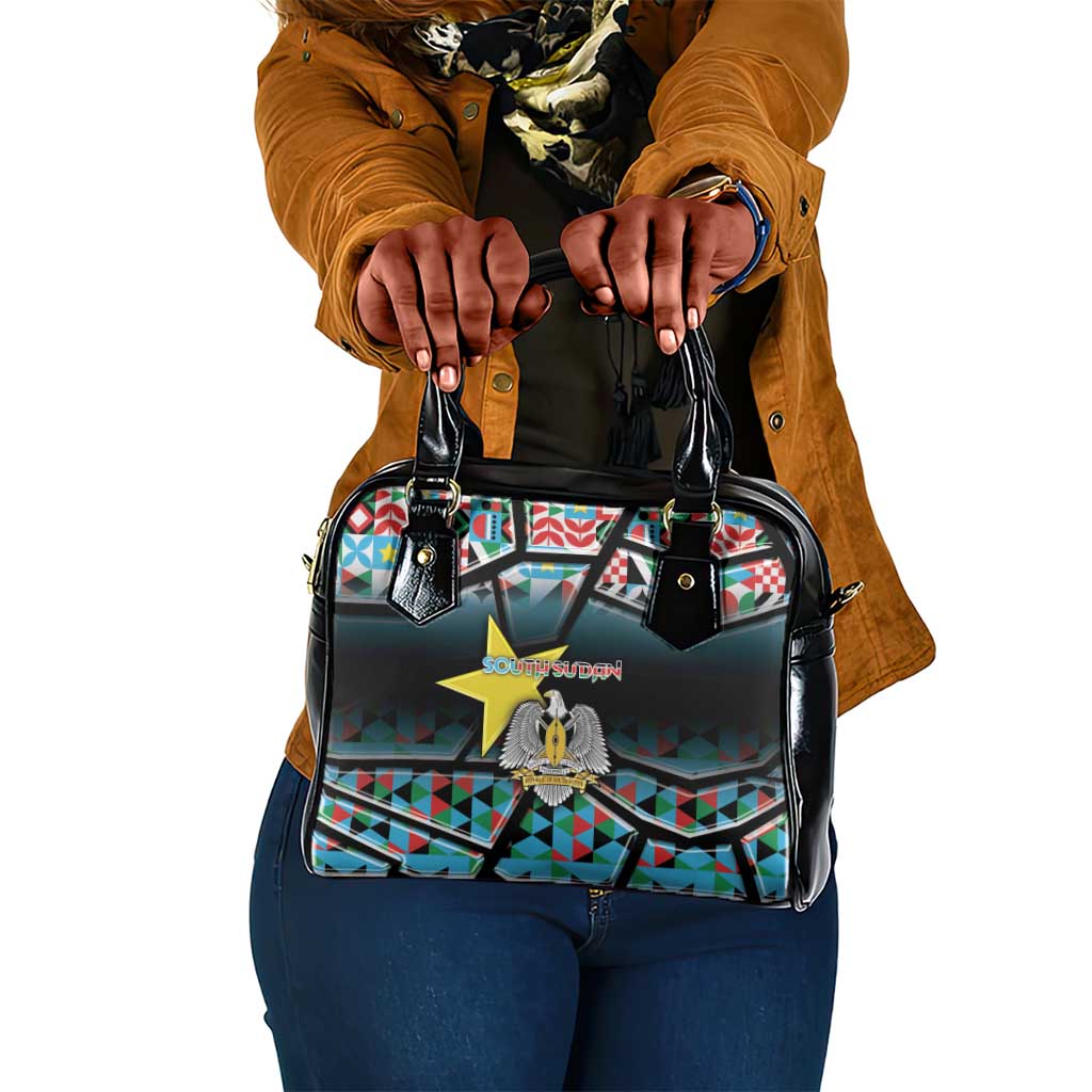 South Sudan Shoulder Handbag Geometric African Patterns - African Pride