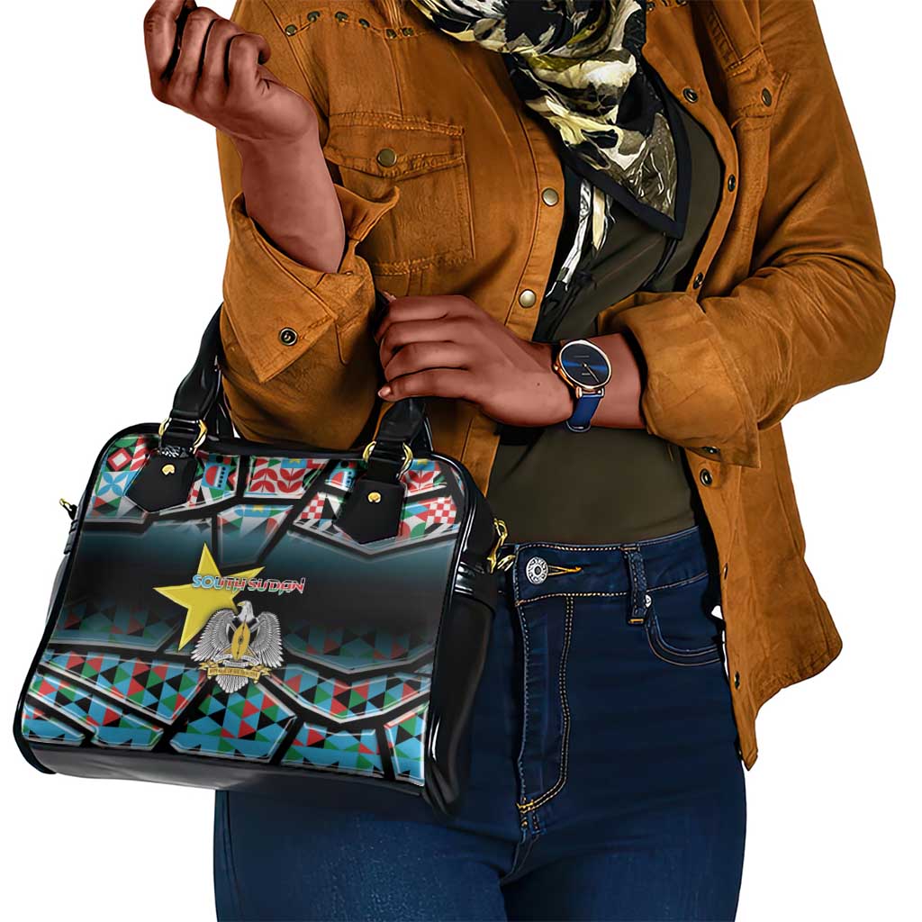 South Sudan Shoulder Handbag Geometric African Patterns - African Pride