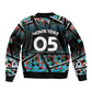 Custom South Sudan Sleeve Zip Bomber Jacket Geometric African Patterns - African Pride