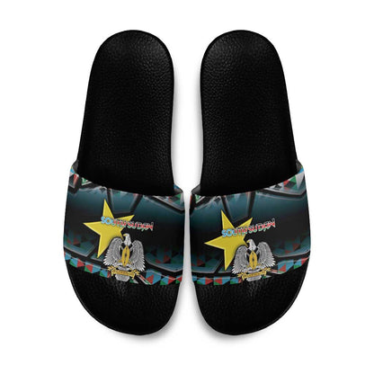 South Sudan Slide Sandals Geometric African Patterns - African Pride