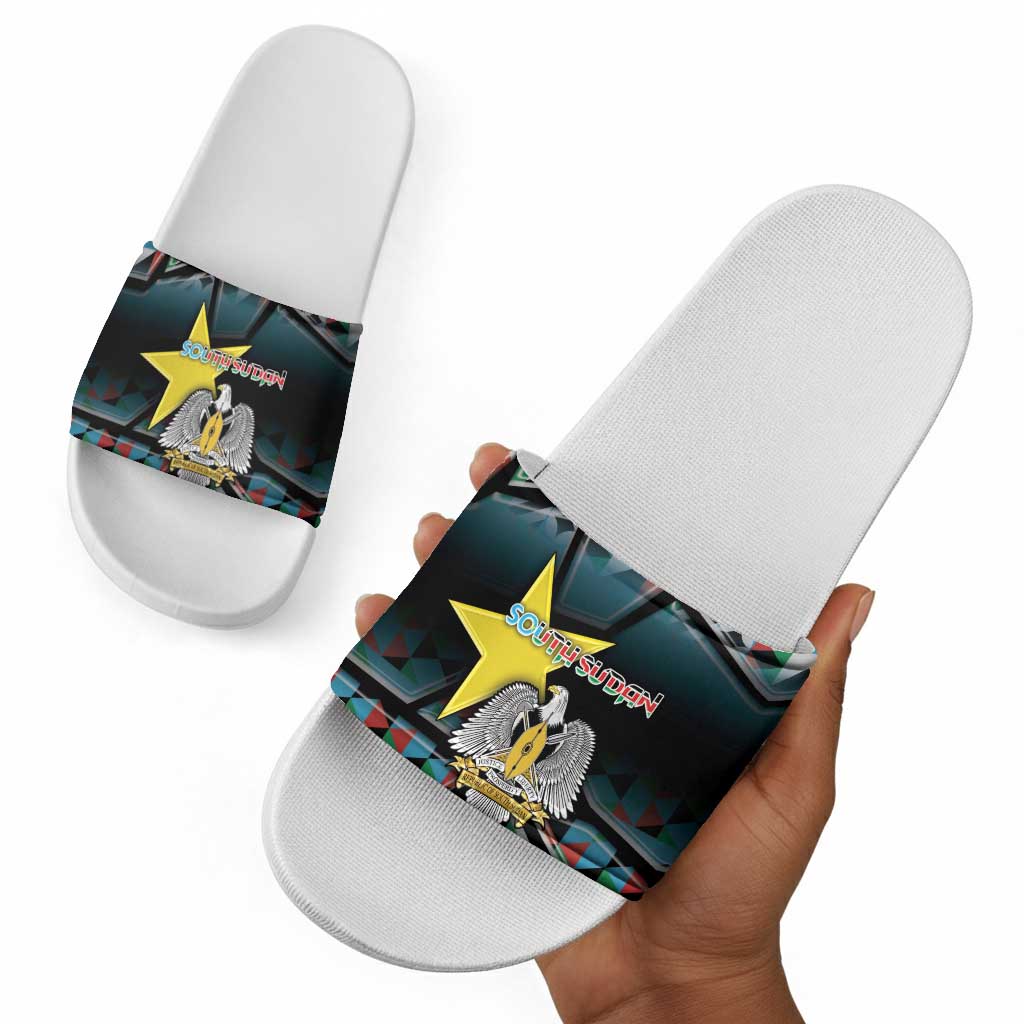 South Sudan Slide Sandals Geometric African Patterns - African Pride