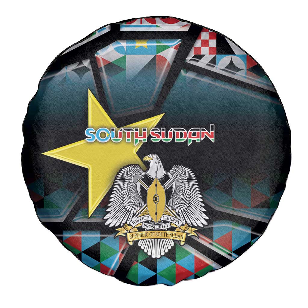 South Sudan Spare Tire Cover Geometric African Patterns - African Pride