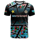 Custom South Sudan T shirt Geometric African Patterns - African Pride
