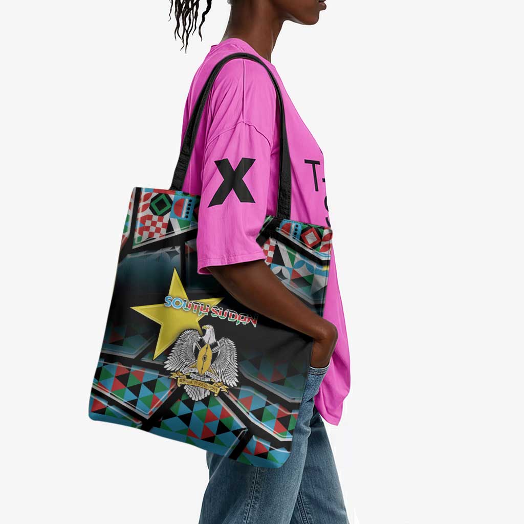South Sudan Tote Bag Geometric African Patterns - African Pride