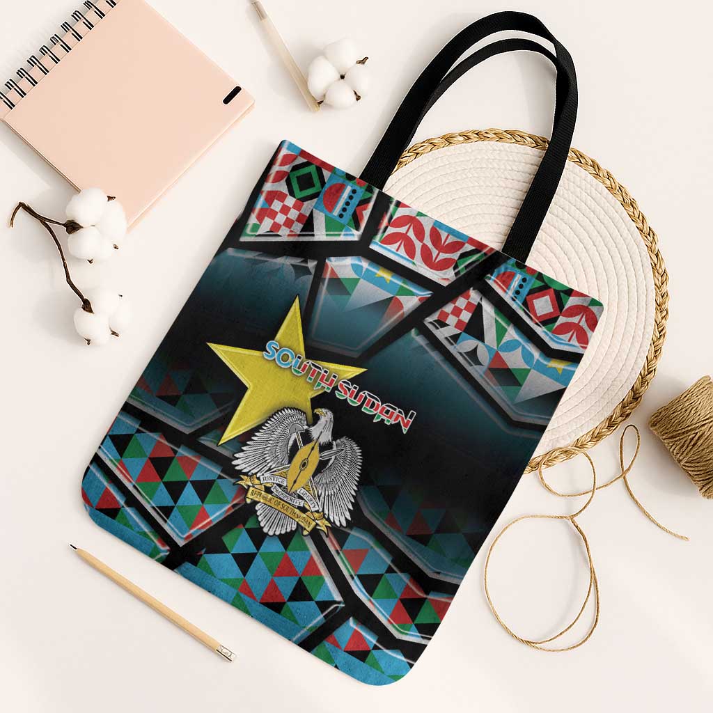 South Sudan Tote Bag Geometric African Patterns - African Pride