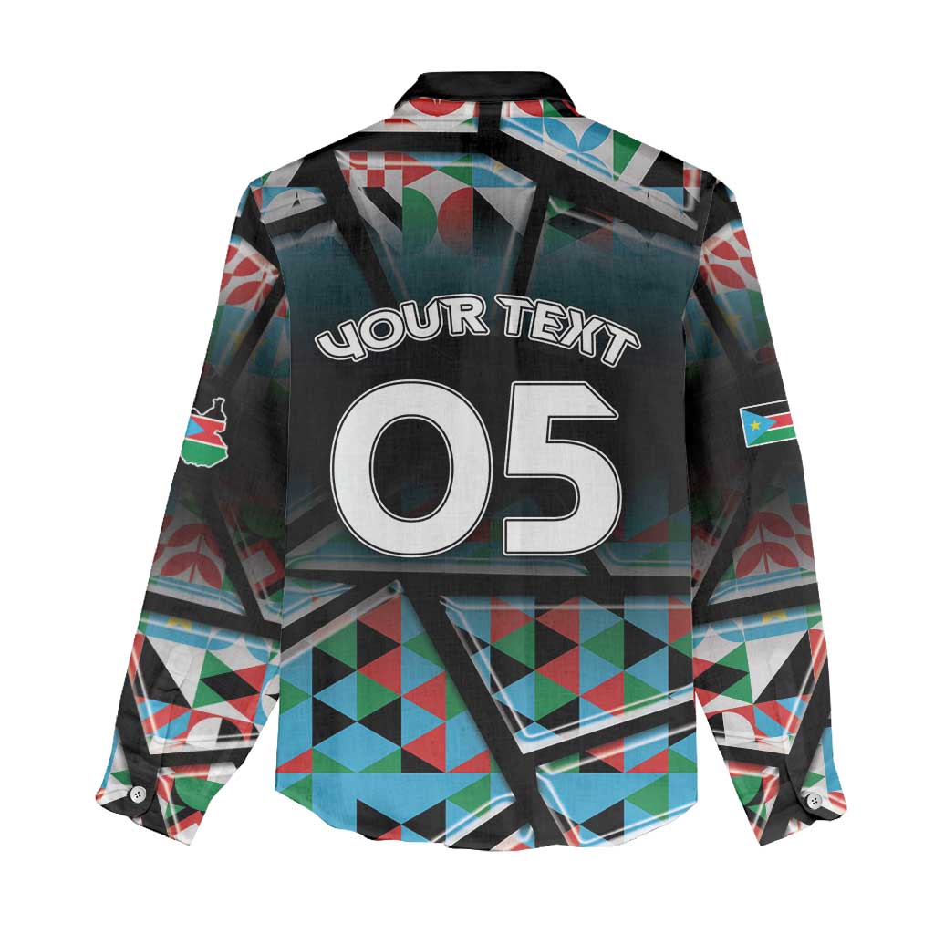 Custom South Sudan Women Casual Shirt Geometric African Patterns - African Pride