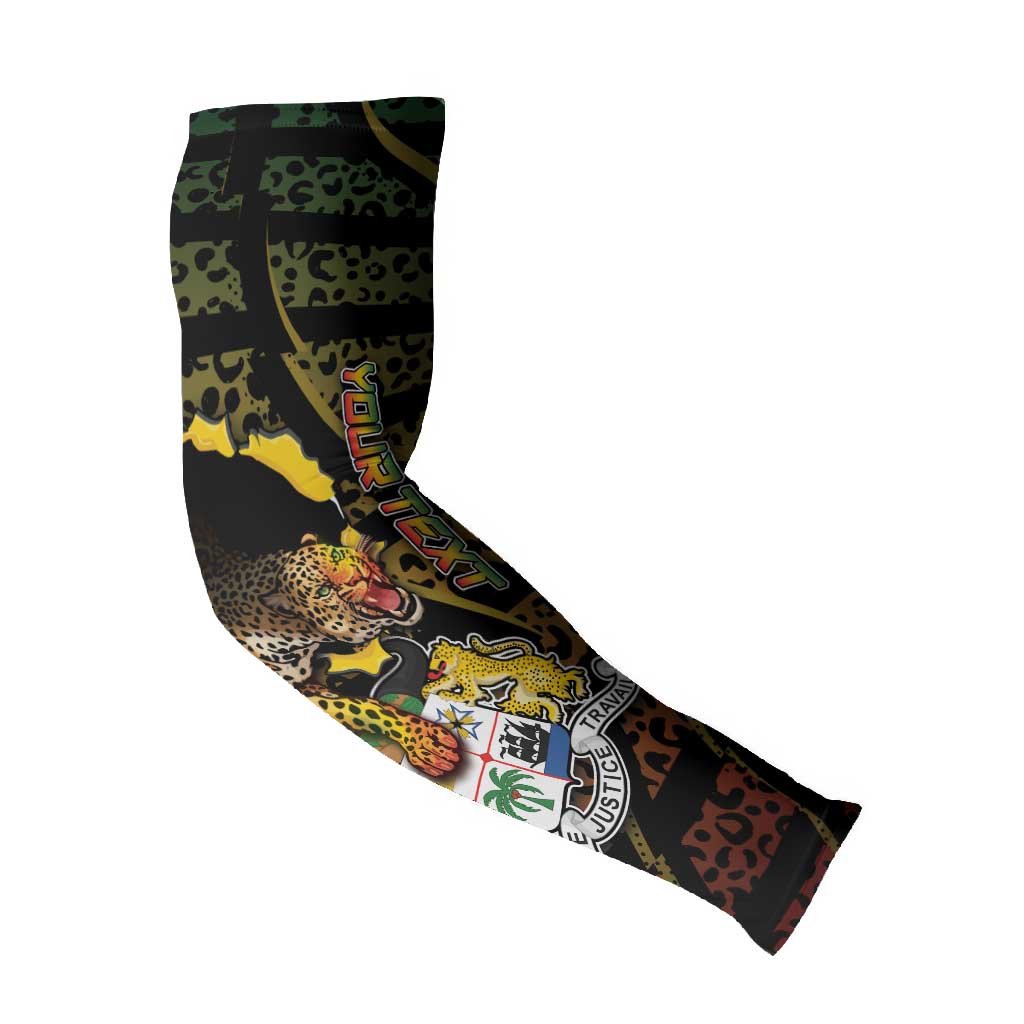 Personalized Benin Arm Sleeves Powerful African Leopard - African Pride