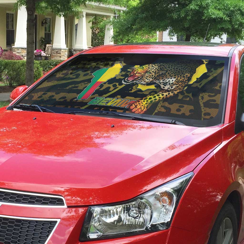 Benin Auto Sun Shade Powerful African Leopard - African Pride