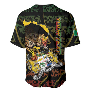 Personalized Benin Baseball Jersey Powerful African Leopard - African Pride