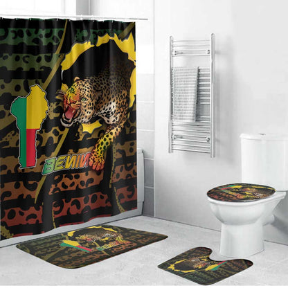 Benin Bathroom Set Powerful African Leopard - African Pride
