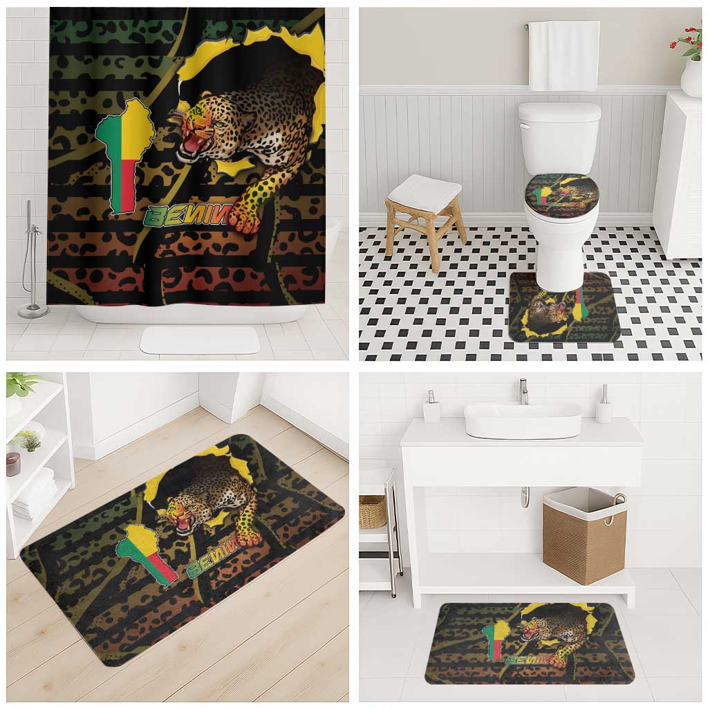 Benin Bathroom Set Powerful African Leopard - African Pride