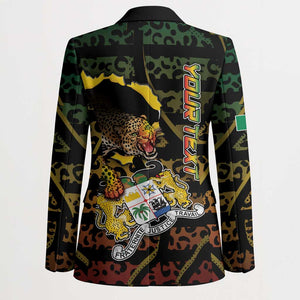 Personalized Benin Blazer Powerful African Leopard - African Pride