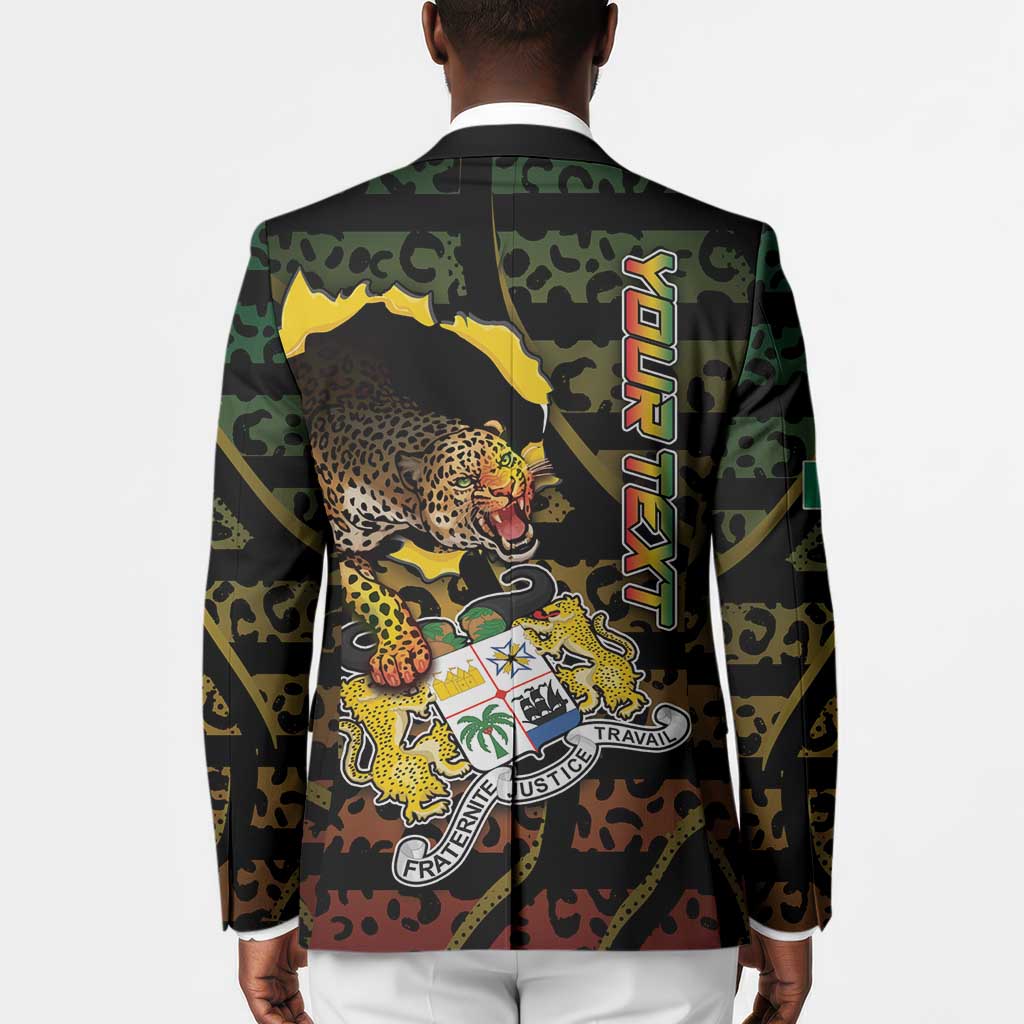 Personalized Benin Blazer Powerful African Leopard - African Pride
