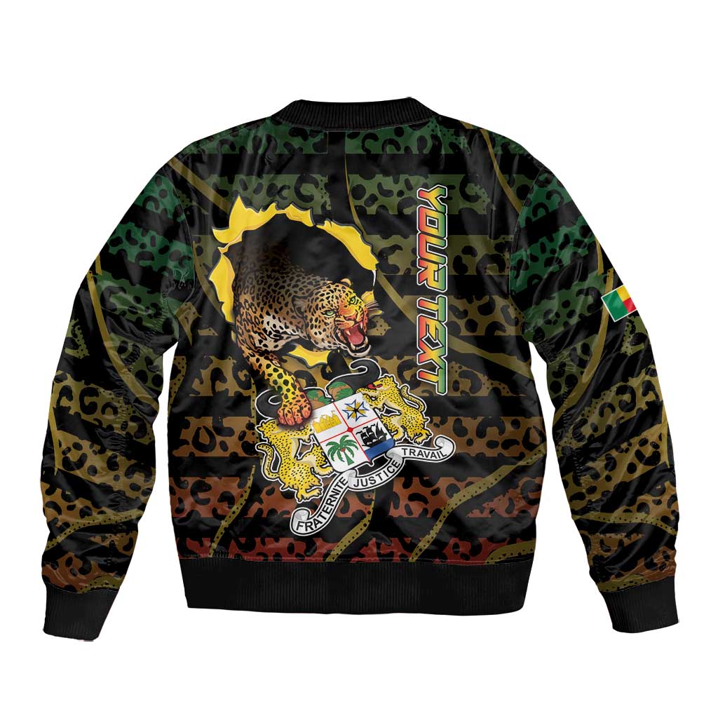 Personalized Benin Bomber Jacket Powerful African Leopard - African Pride