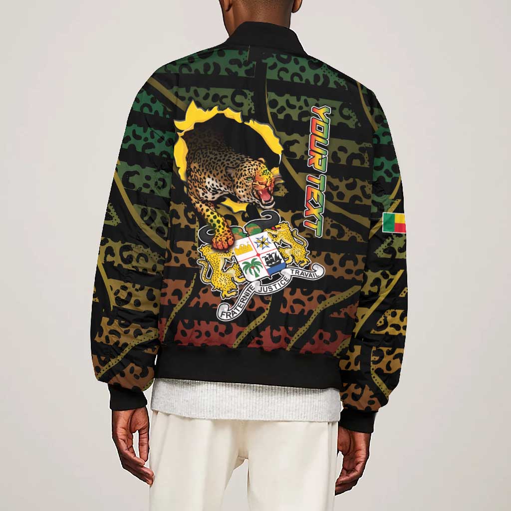 Personalized Benin Bomber Jacket Powerful African Leopard - African Pride