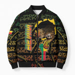Personalized Benin Bomber Puffer Jacket Powerful African Leopard - African Pride