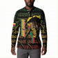 Personalized Benin Button Sweatshirt Powerful African Leopard