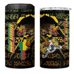 Personalized Benin 4 in 1 Can Cooler Tumbler Powerful African Leopard - African Pride