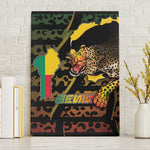Benin Canvas Wall Art Powerful African Leopard - African Pride