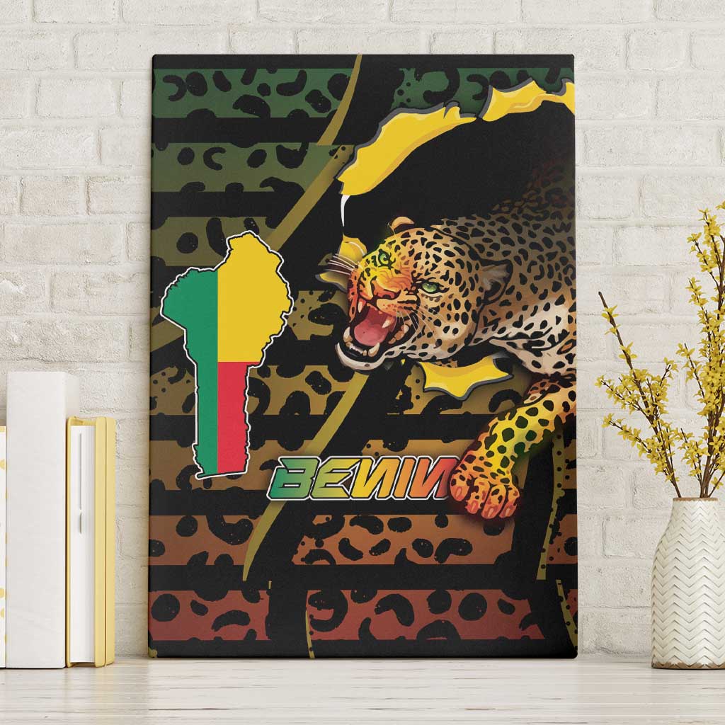 Benin Canvas Wall Art Powerful African Leopard - African Pride